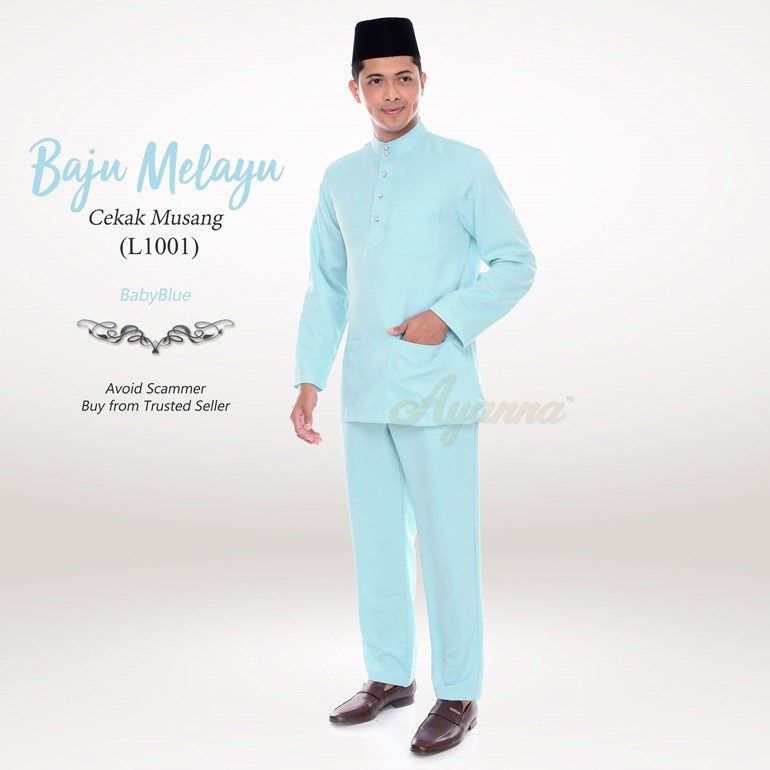 Baju Melayu Cekak Musang L1001 (BabyBlue)