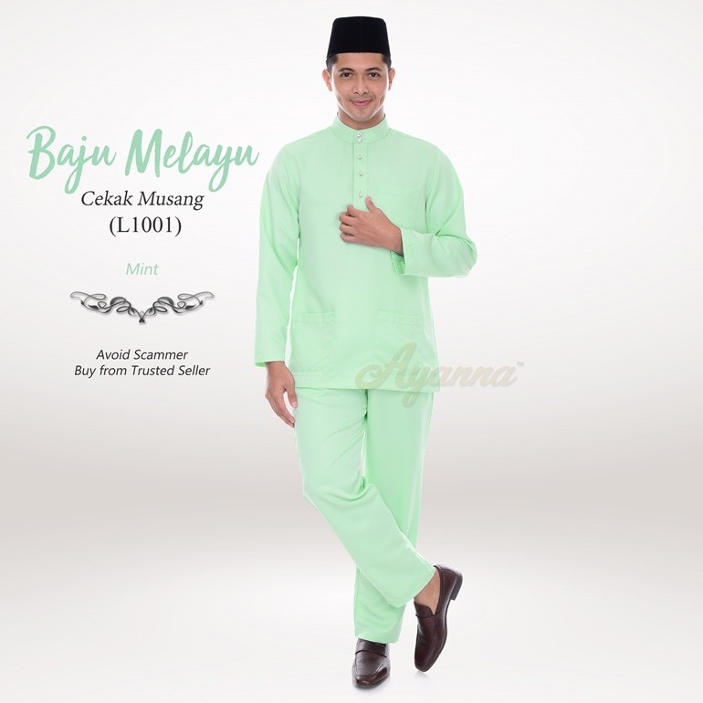 Baju Melayu Cekak Musang L1001 (Mint)