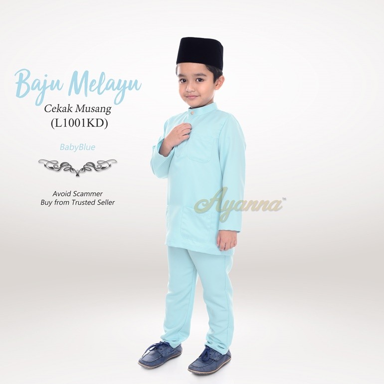 Baju Melayu Cekak Musang L1001KD (BabyBlue)