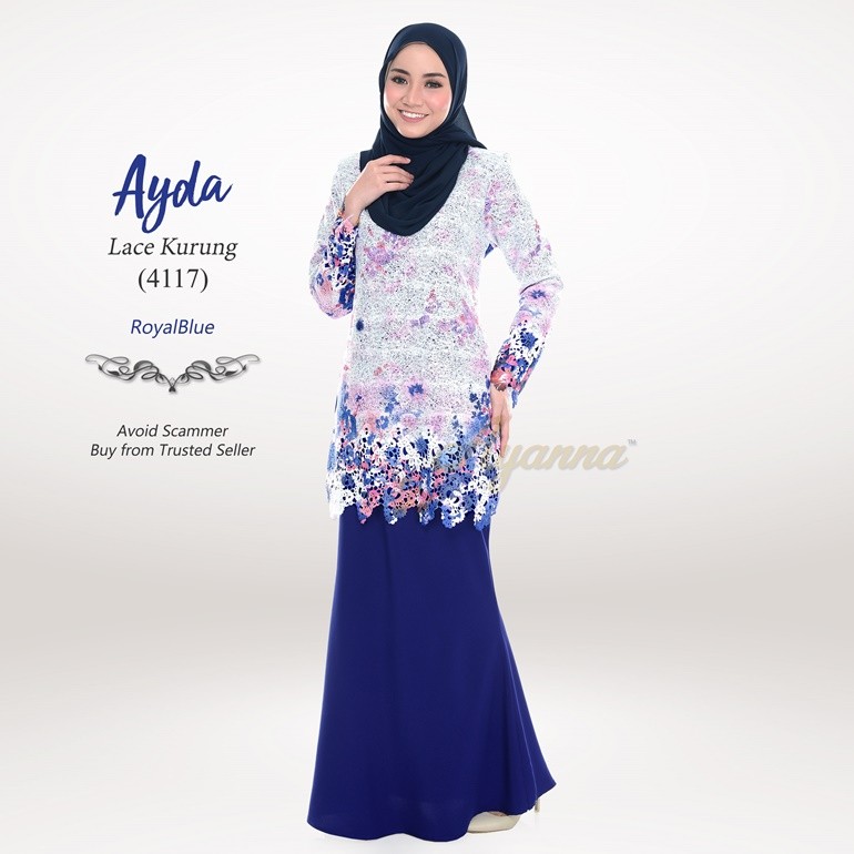 Ayda Lace Kurung 4117 (RoyalBlue)