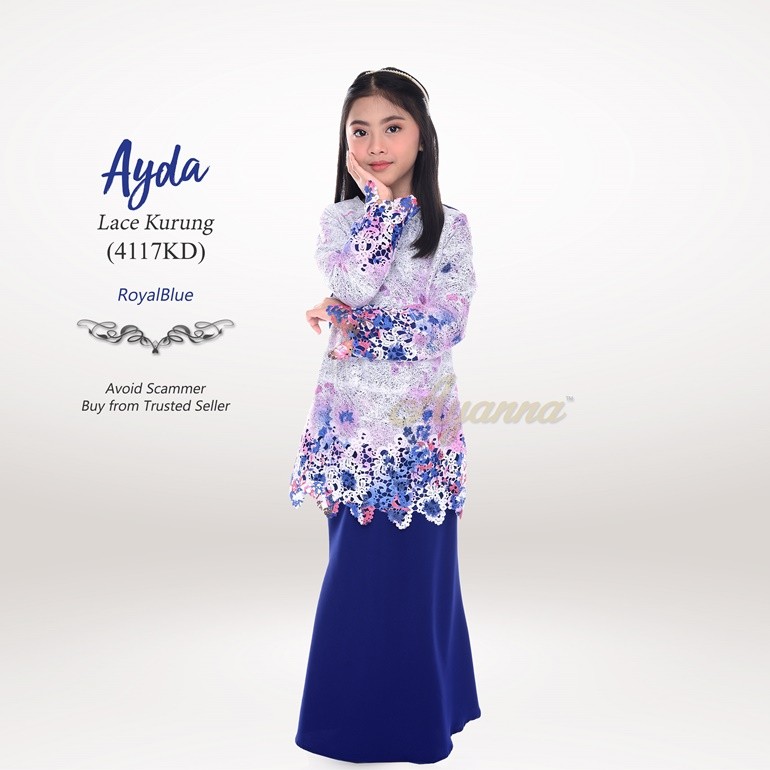 Ayda Lace Kurung 4117KD (RoyalBlue)