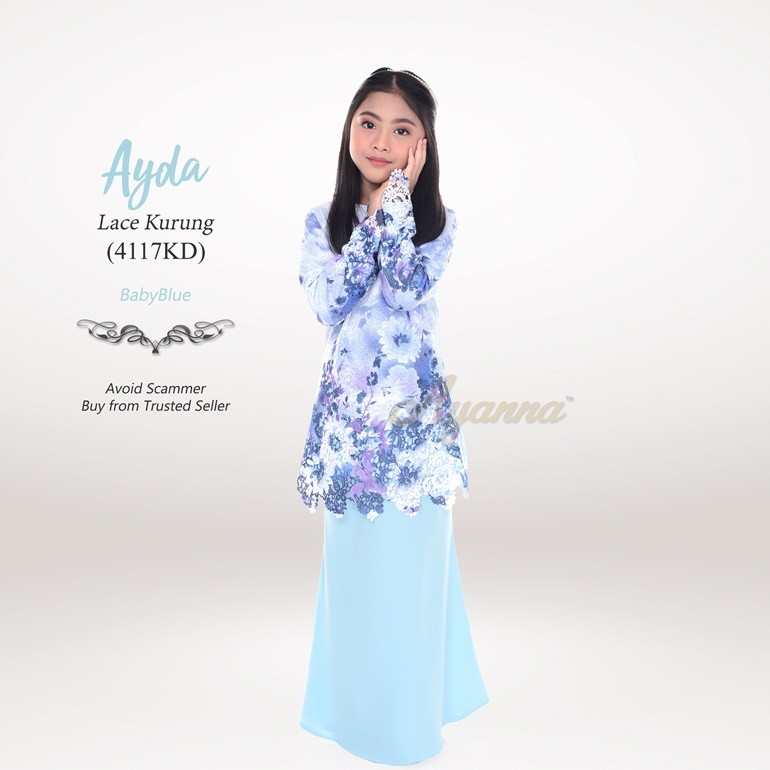 Ayda Lace Kurung 4117KD (BabyBlue)