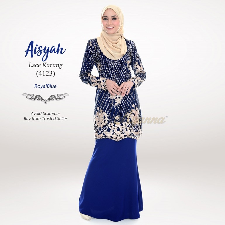 Aisyah Lace Kurung 4123 (RoyalBlue)