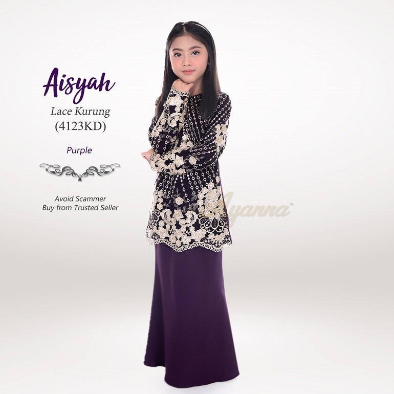 Aisyah Lace Kurung 4123KD (Purple)