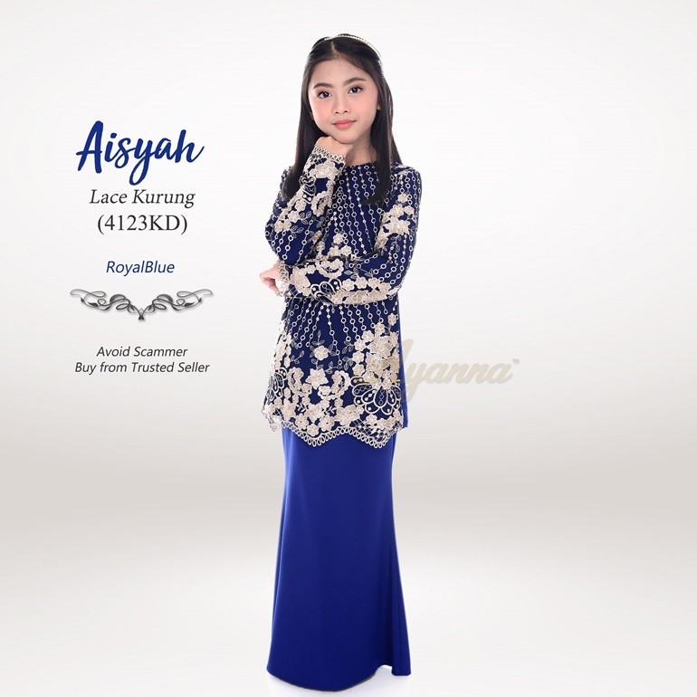 Aisyah Lace Kurung 4123KD (RoyalBlue)