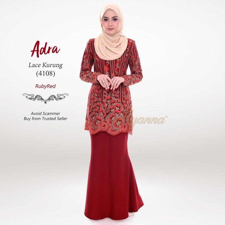 Adra Lace Kurung 4108 (RubyRed)