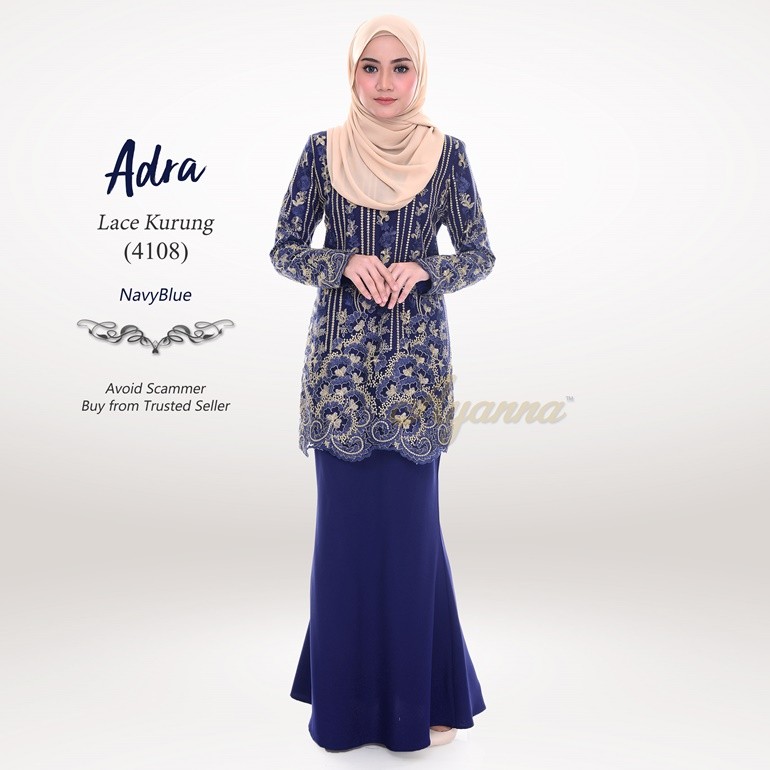 Adra Lace Kurung 4108 (NavyBlue)