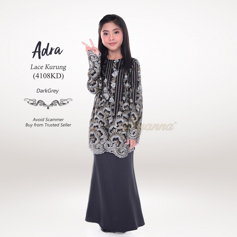 Adra Lace Kurung 4108KD (DarkGrey)