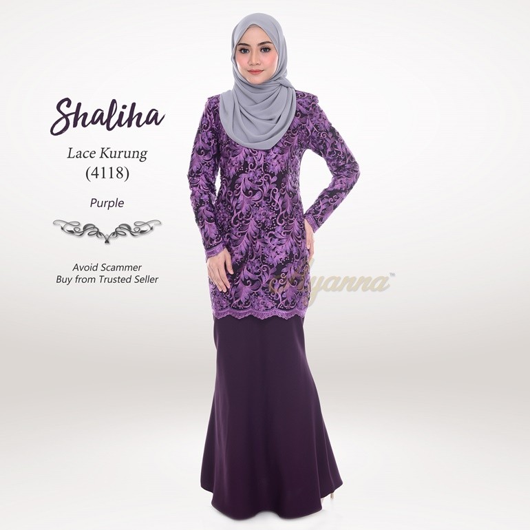 Shaliha Lace Kurung 4118 (Purple)