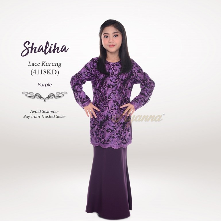 Shaliha Lace Kurung 4118KD (Purple)