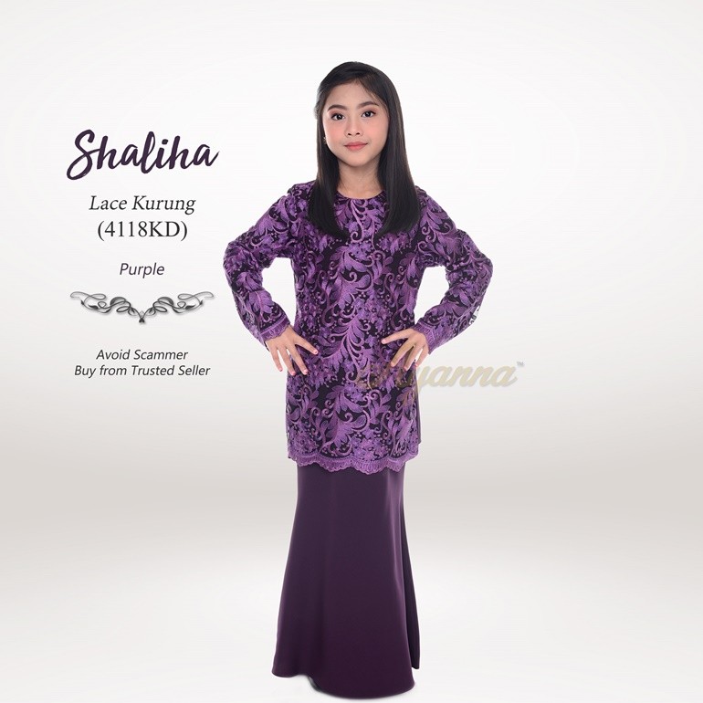 Shaliha Lace Kurung 4118KD (Purple)