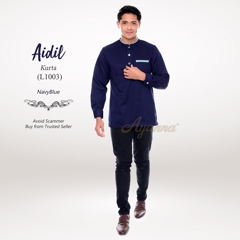 Aidil Kurta L1003 (NavyBlue)