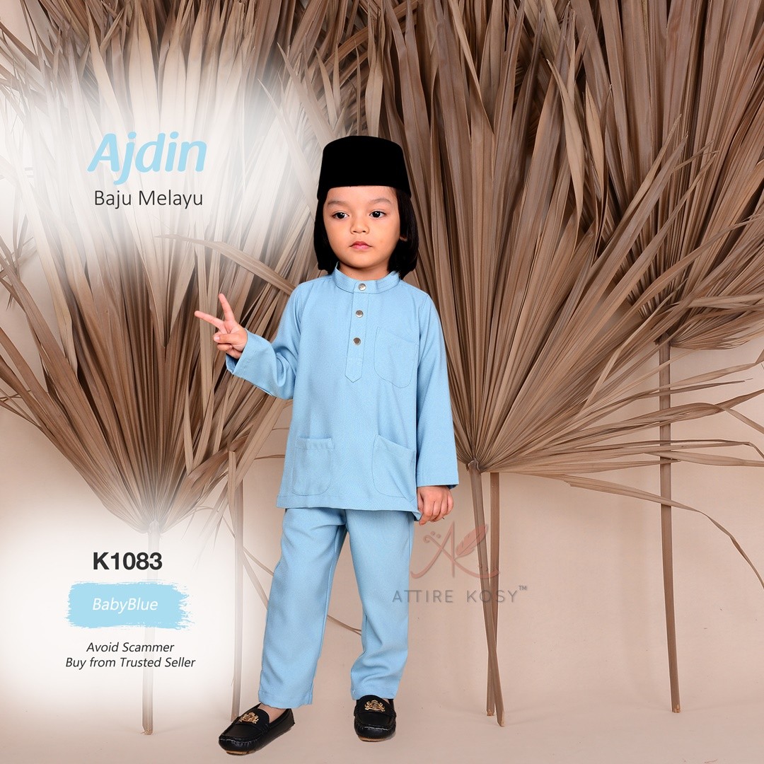 Ajdin Baju Melayu Cekak Musang K1083 (BabyBlue)