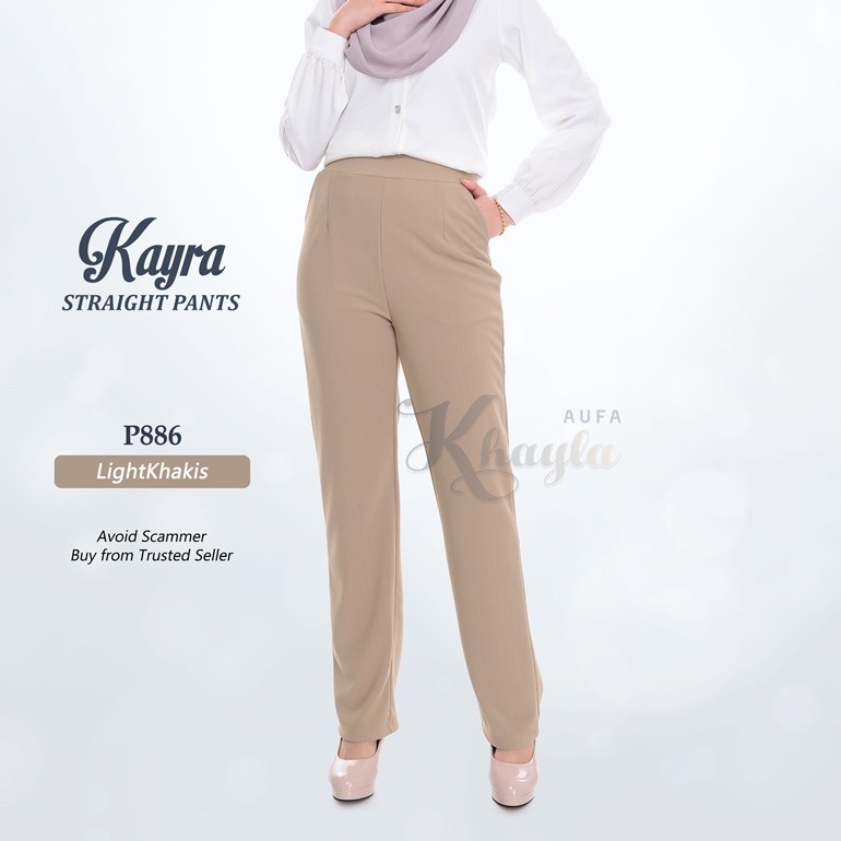 Kayra Straight Pants P886 (LightKhakis)