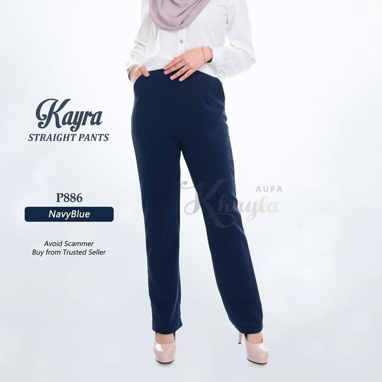 Kayra Straight Pants P886 (NavyBlue)