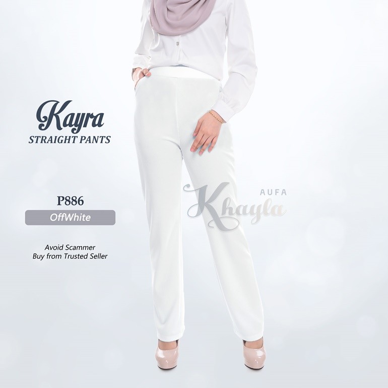 Kayra Straight Pants P886 (OffWhite)