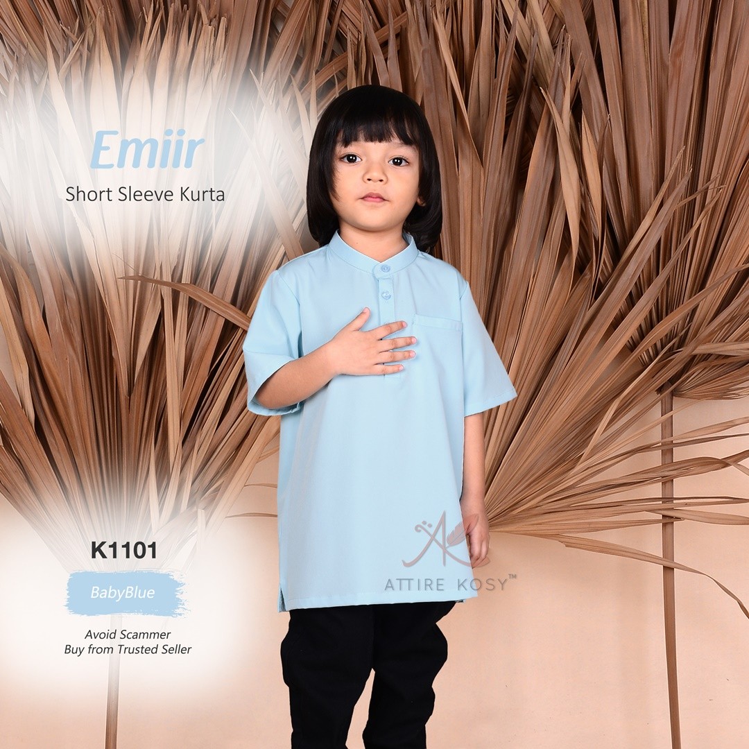 Emiir Short Sleeve Kurta K1101 (BabyBlue)