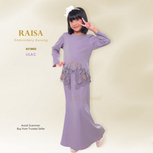 Raisa Embroidery Kurung 4518KD (Lilac)