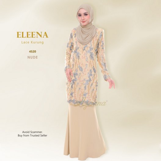 Eleena Lace Kurung 4520 (Nude)