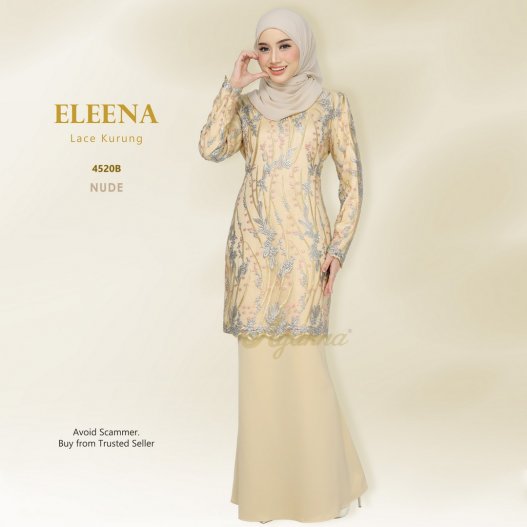 Eleena Lace Kurung 4520B (Nude) 