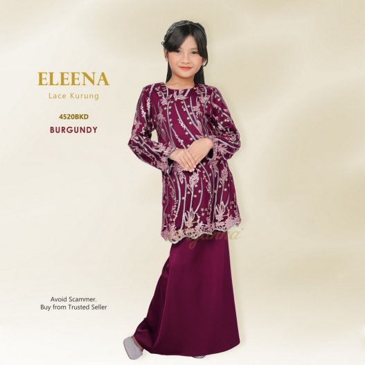 Eleena Lace Kurung 4520BKD (Burgundy) 