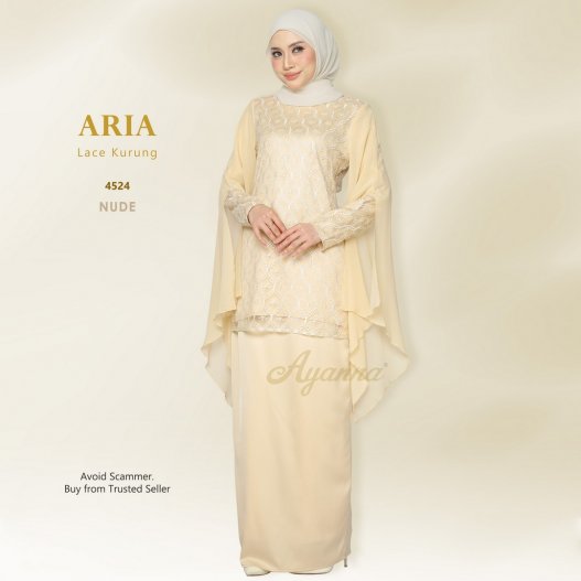 Aria Lace Kurung 4524 (Nude)