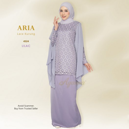 Aria Lace Kurung 4524 (Lilac)