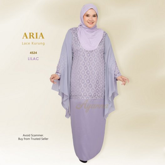 Aria Lace Kurung 4524 (Lilac) 