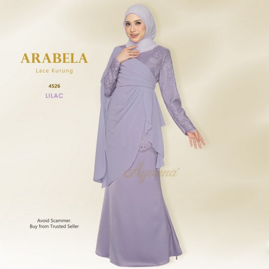 Arabela Lace Kurung 4526 (Lilac)