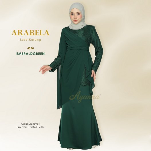 Arabela Lace Kurung 4526 (EmeraldGreen)