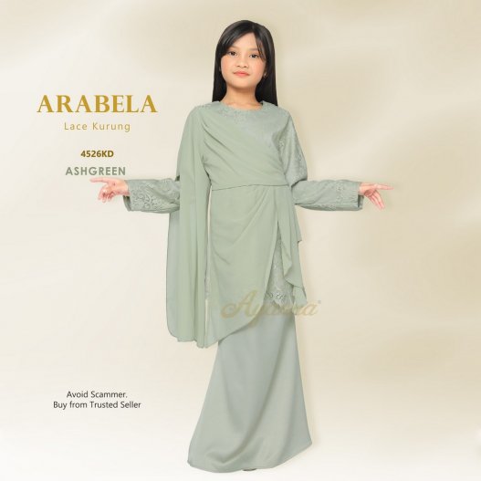 Arabela Lace Kurung 4526KD (AshGreen)