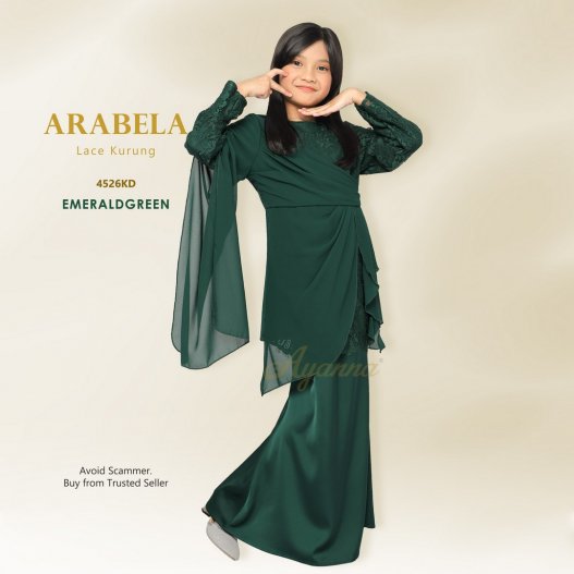 Arabela Lace Kurung 4526KD (EmeraldGreen)