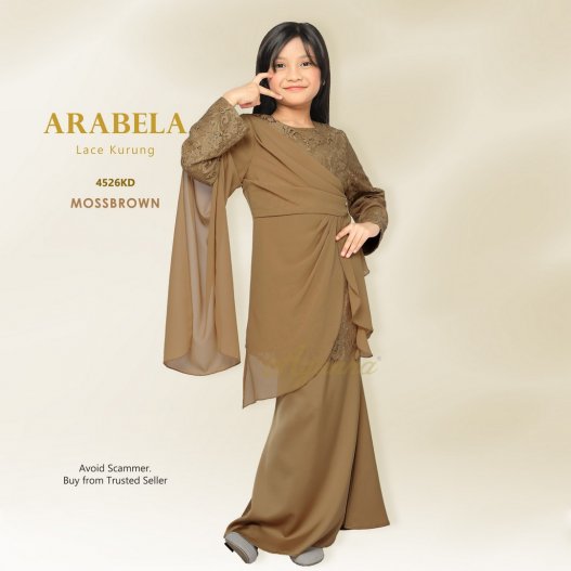 Arabela Lace Kurung 4526KD (MossBrown)