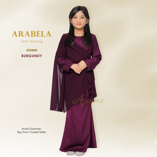 Arabela Lace Kurung 4526KD (Burgundy)