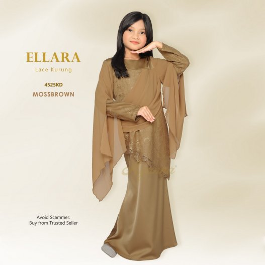 Ellara Lace Kurung 4525KD (MossBrown) 