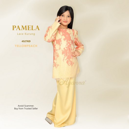 Pamela Lace Kurung 4527KD (YellowPeach)