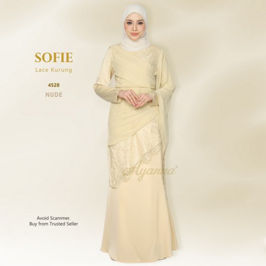 Sofie Lace Kurung 4528 (Nude) 