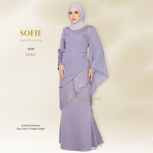 Sofie Lace Kurung 4528 (Lilac) 