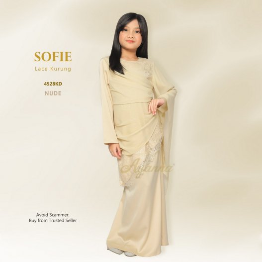 Sofie Lace Kurung 4528KD (Nude) 