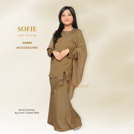 Sofie Lace Kurung 4528KD (MossBrown) 