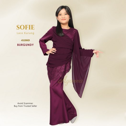 Sofie Lace Kurung 4528KD (Burgundy) 