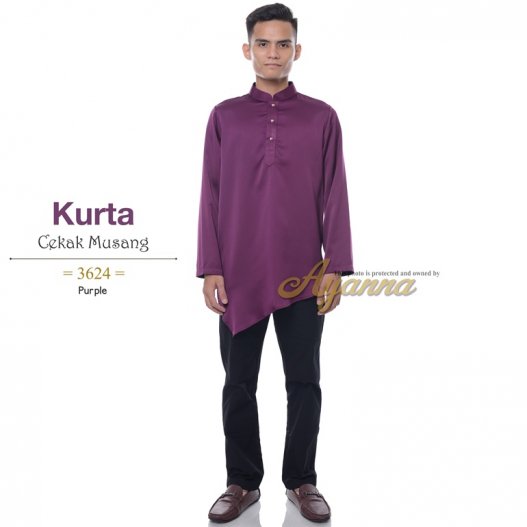 Kurta Cekak Musang 3624 (Purple) 