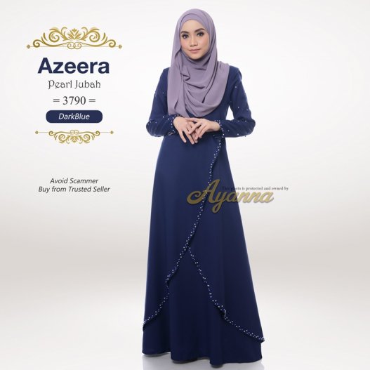 jubah dark blue