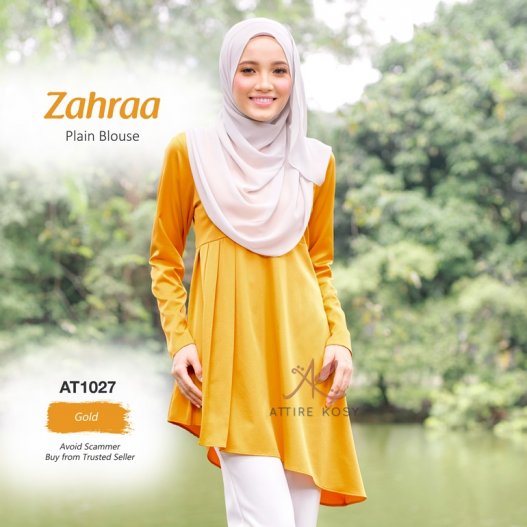 Zahraa Plain Blouse AT1027 (Gold) 