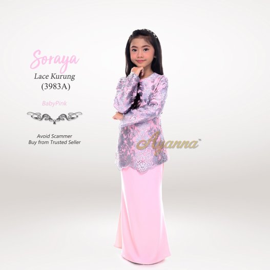 Soraya Lace Kurung 3983A (BabyPink)