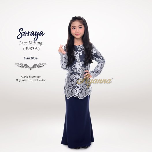 Soraya Lace Kurung 3983A (DarkBlue)