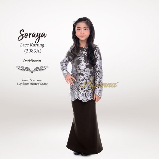 Soraya Lace Kurung 3983A (DarkBrown)