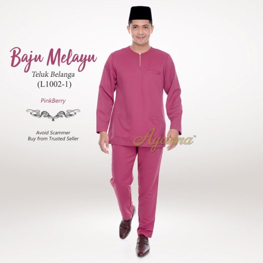 Baju Melayu Teluk Belanga L1002-1 (PinkBerry) 
