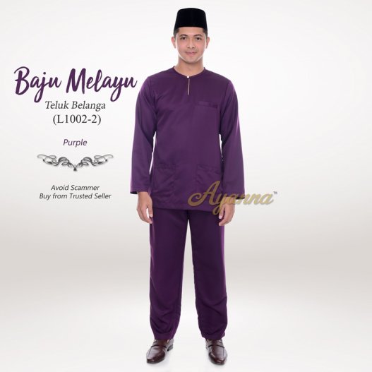 Baju Melayu Teluk Belanga L1002-2 (Purple) 