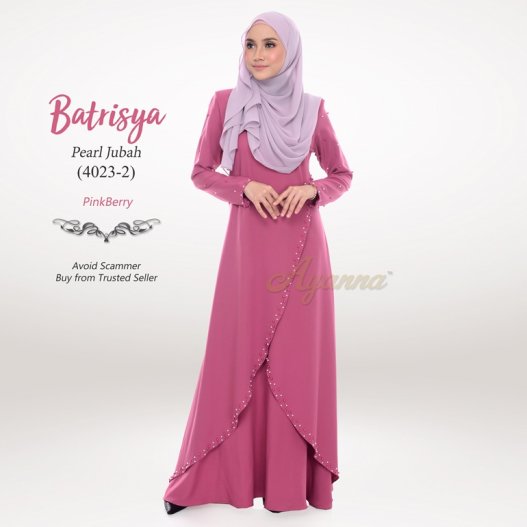 Batrisya Pearl Jubah 4023-2 (PinkBerry) 